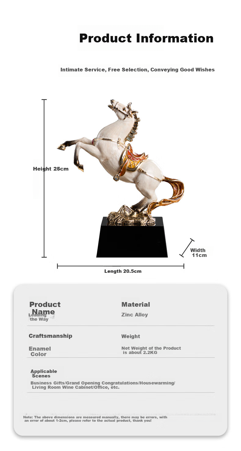 Nuoshiman, Instant Success Horse Figurine, Office Desk Decoration, Living Room Entrance Hallway Wine Cabinet Ornament, Housewarming Gift, Business Opening Present, Promotion Gift 3