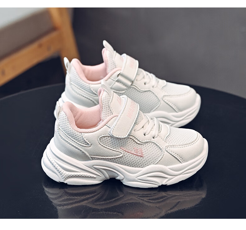 Warrior Children's Shoes, Boys' And Girls' Spring And Autumn Style, Breathable White Kids' Sneakers, WZ(CL)-0960, White, Size 29 9