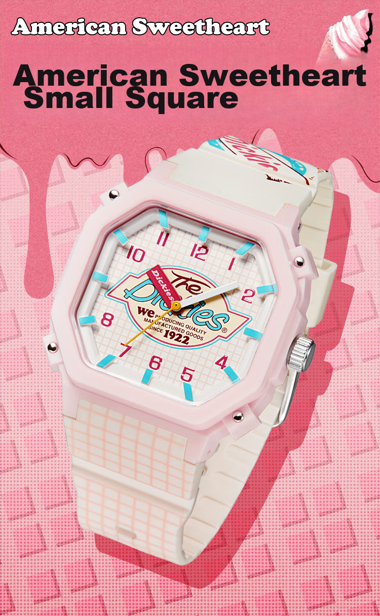 Dickies Elementary School Watch for Girls, Cute Pink Middle School Student Children's Watch, Analog Quartz Watch, Girls' Birthday Gift CL-479 1