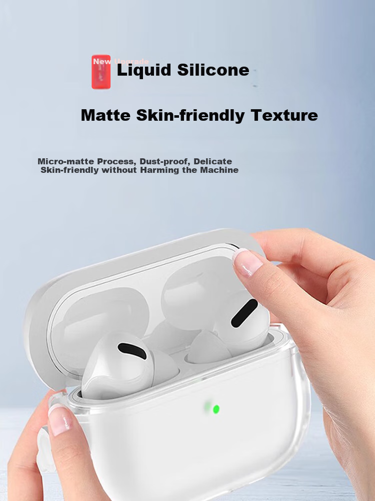 TRUST ME AirPods 3 Case, Apple Bluetooth Earphone Third Generation Silicone Protective Cover, Transparent Creative Shockproof Anti-Scratch, Semi-Transparent Black 6
