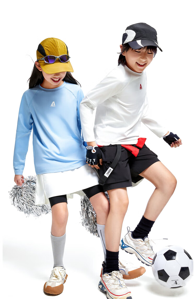 Annil Children's Clothing, Boys And Girls Long-Sleeve T-Shirt, 2024 Autumn New Style, Casual Solid Color, Moisture-Wicking And Breathable, Off-White, Size 170 6