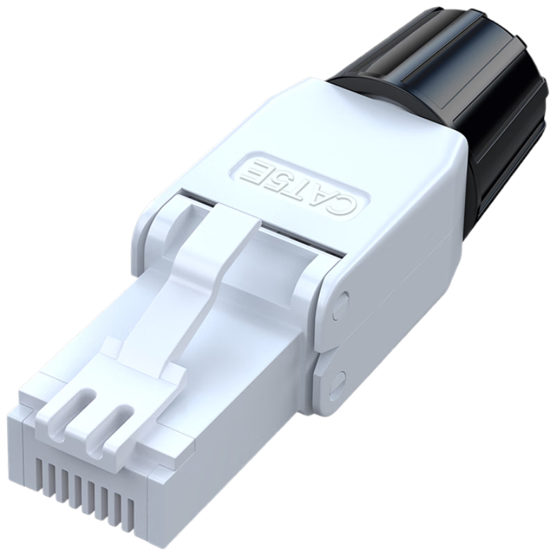 Shengwei Cat5e Tool-Free RJ45 Crystal Connector Super Category 5e 8P8C Network Cable Plug Single Pack CRJM5001U