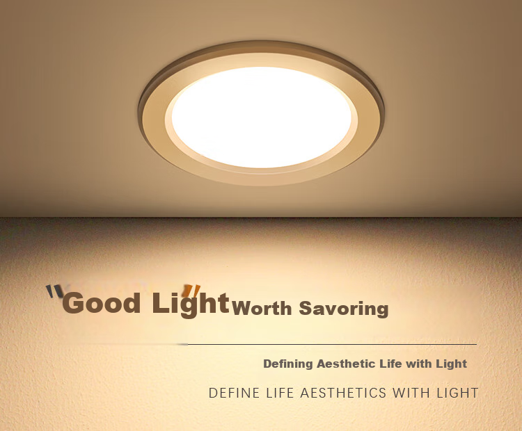 Foshan Lighting (FSL) LED Downlight, 6-Inch, 20W, Cool White, High Power, Recessed, No Main Light, Suspended Ceiling, Aluminum Material, Cut-Out Size 16.5-18cm, White Jade Silver Edge 1