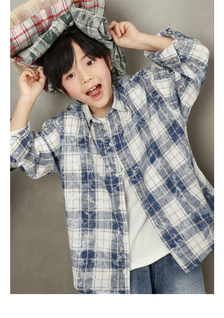 LUSON Chen Da Zhu Boys' Shirt, Spring And Autumn 2025 New Style, Boys' Casual Jacket, Children's Lightweight Early Autumn Shirt, New Year's Outfit 8