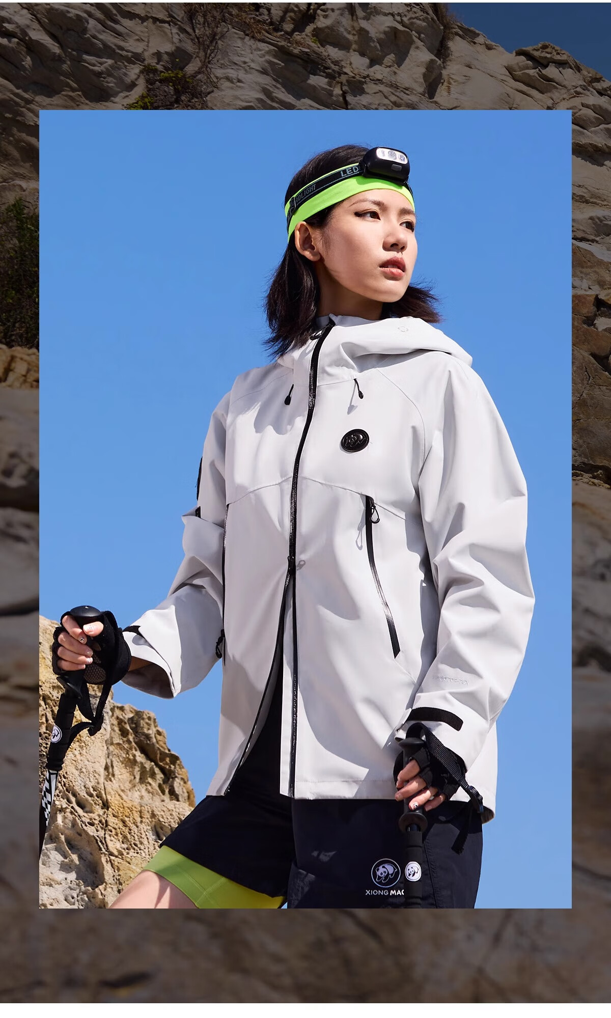 CAMEL Panda Series Hard Shell Waterproof Windproof Outdoor Mountaineering Jacket Cycling Coat A35BA6B113 M 15