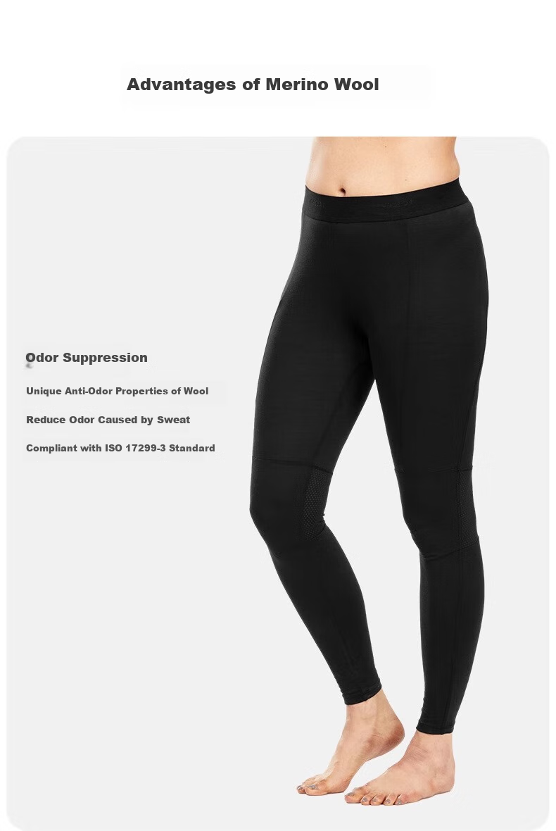 DECATHLON Odor-Resistant, Sweat-Wicking, Breathable Merino Wool Autumn And Winter Men's Thermal Long Pants MT500 Merino Wool S-2485009 5