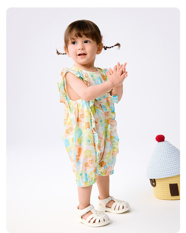 BALABALA Baby Romper, Infant Onesie, Girls' Crawling Suit, Summer 2025 Collection, Sweet And Stylish, Cute And Adorable, 208225120002 3