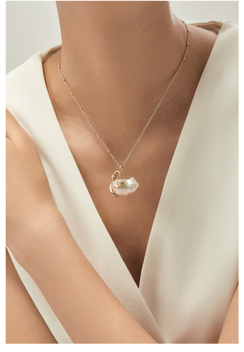 Amber Lollipop Baroque Pearl Necklace, Women's Jewelry Pendant, Birthday And Mother's Day Gift for Mom Or Wife, Practical Present 3