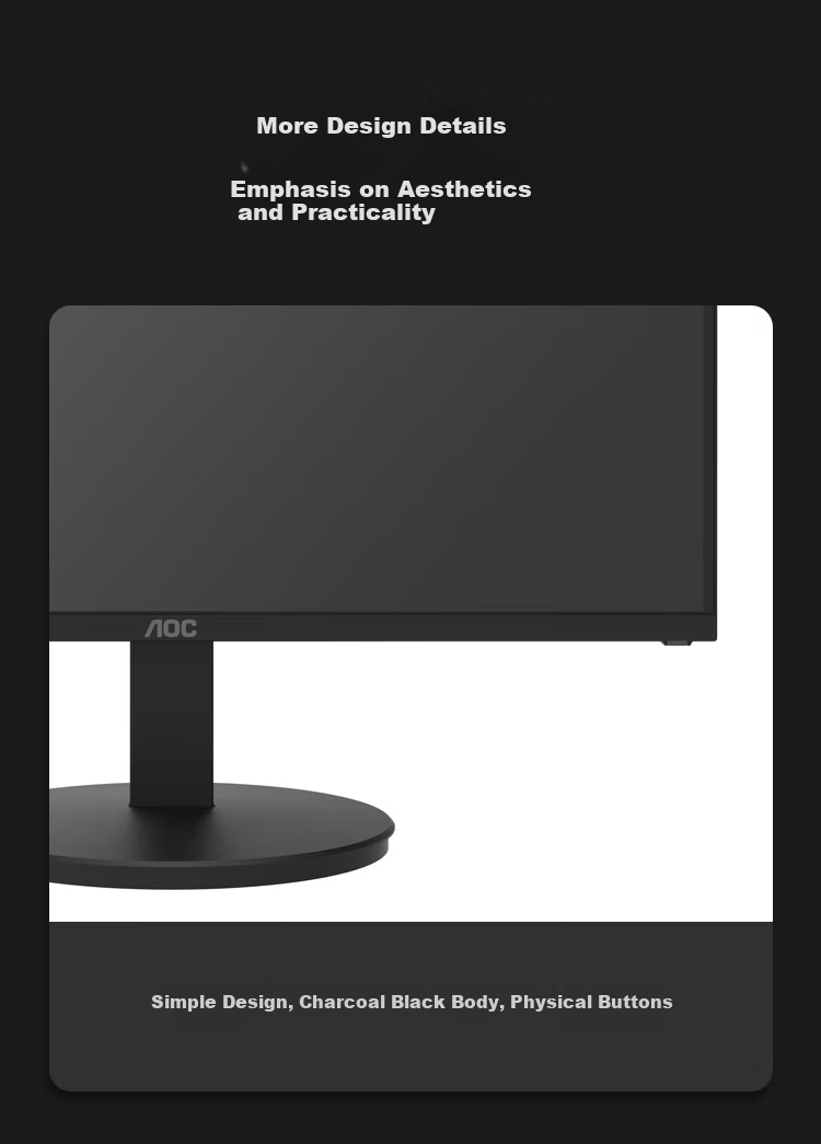 AOC Monitor, 23.8-Inch HDMI+VGA, High Definition Low Blue Light, Wall-Mountable Office Display Screen, 24E11XHM 7