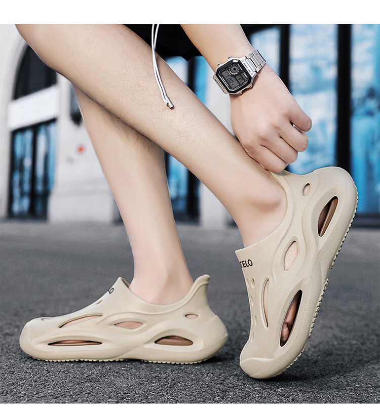 CARTELO Men's Sandals, Summer Breathable Beach Shoes, Comfortable Closed-Toe Men's Sandals 9