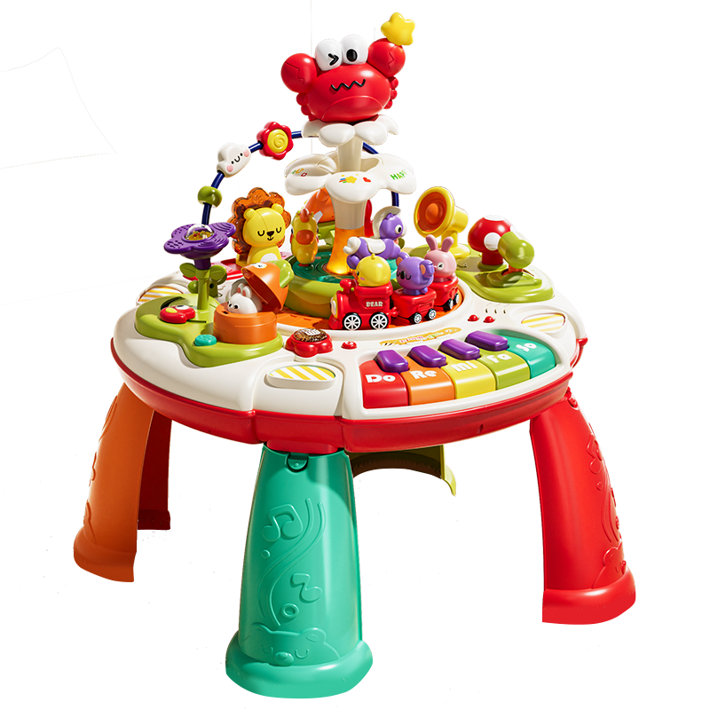 AoZhiJia Children's Toy, Game Table for Ages 1-3, Infant Montessori Early Education, Educational Multi-Faceted Hand Drum, Baby Birthday Gift