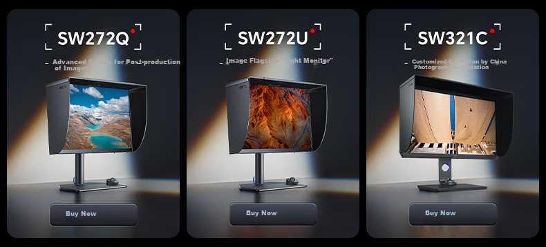 BenQ SW242Q, 24.1-Inch 2K 16:10, Type-C 90W Power Supply, Hardware Color Calibration, Professional Photography Retouching, Video Post-Production Monitor 3