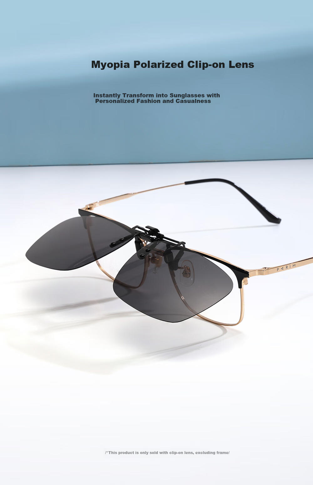 Wanpishu Polarized Sunglasses Clip-On for Nearsightedness, UV Protection, Anti-UV, Sun Protection, Outdoor Use for Me 1