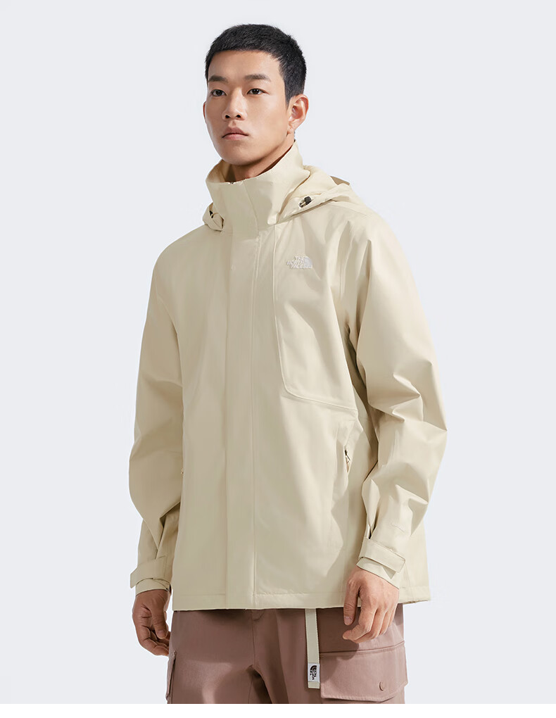 The North Face Men's Outdoor Windproof Single-Layer Hard Shell Jacket 8AUM, Gravel Sand/AWA, XL 7