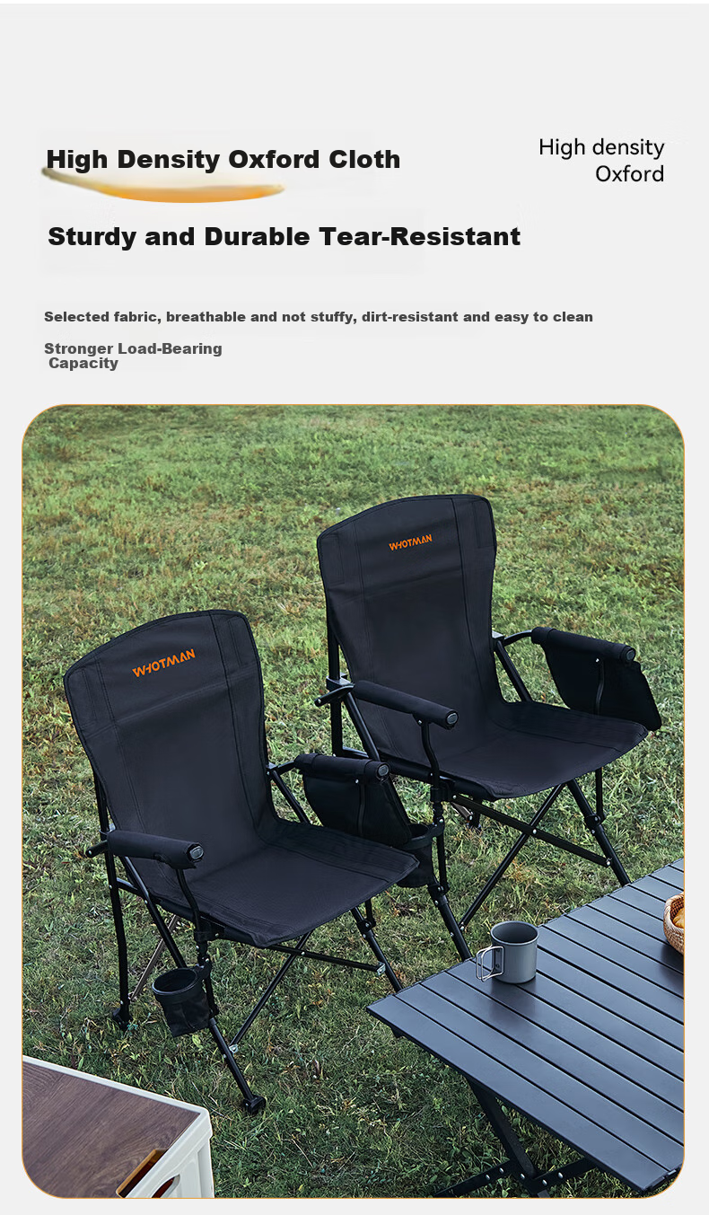 Woteman Outdoor Folding Chair with Armrests, Fishing Stool, Camping Equipment, Portable Table And Chair, Sketching Chair, 76372 5