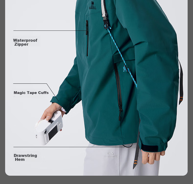 CAMEL Men's Jacket, Spring And Autumn Style, Couple's Outdoor Travel Clothing, Hiking And Mountaineering Wear for Men, M14CS01668 12