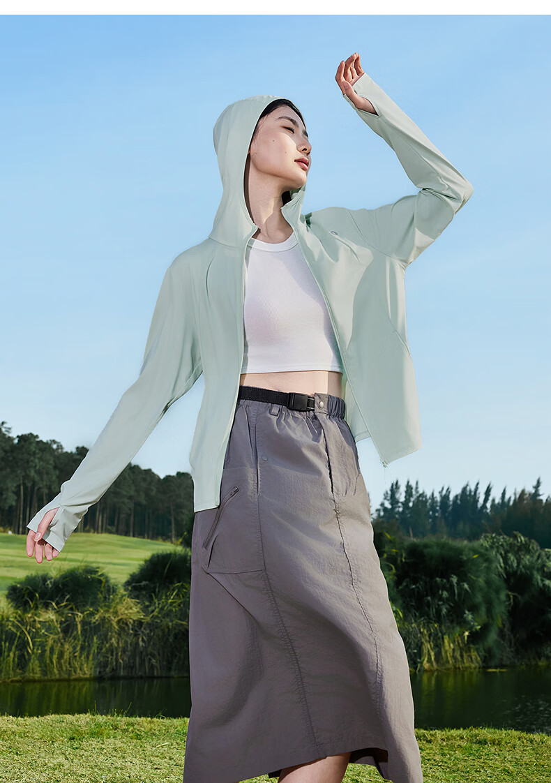 Jordan Ice Skin 4.0 Women's Sunscreen Jacket Cold White UPF100+ 2026 Summer New Outdoor Lightweight Breathable Coat 14