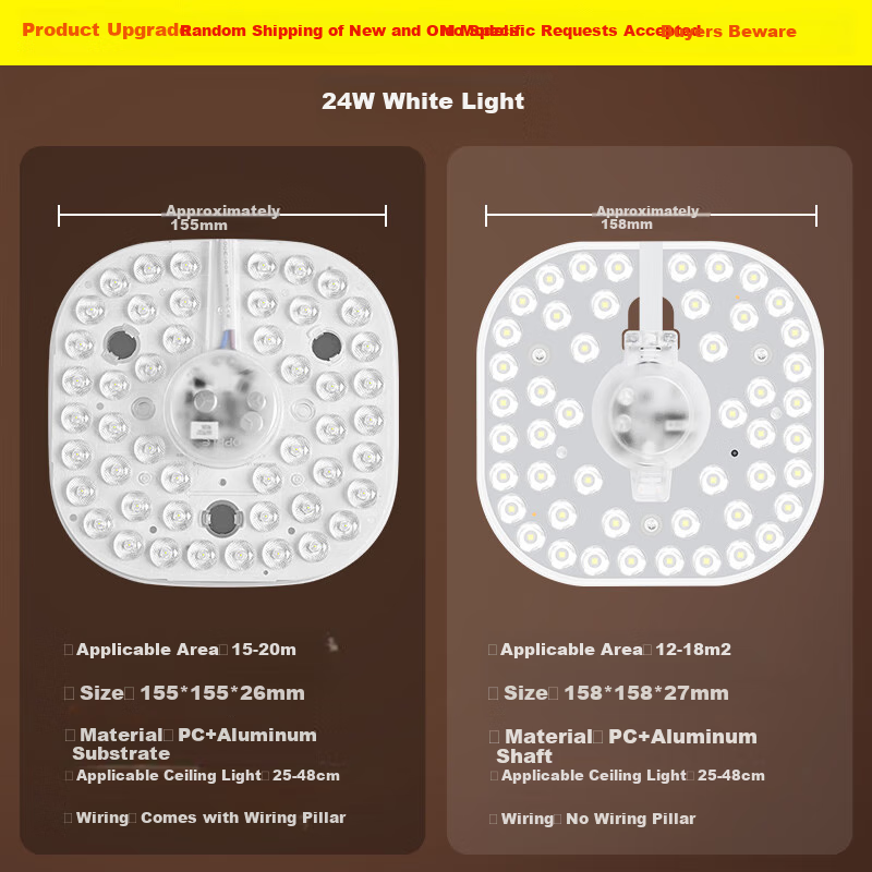 OPPLE LED Ceiling Light Retrofit Replacement Light Panel, Square Energy-Saving Light Strip, Patch, 23W White Light Replacement Light Disc, Light Source