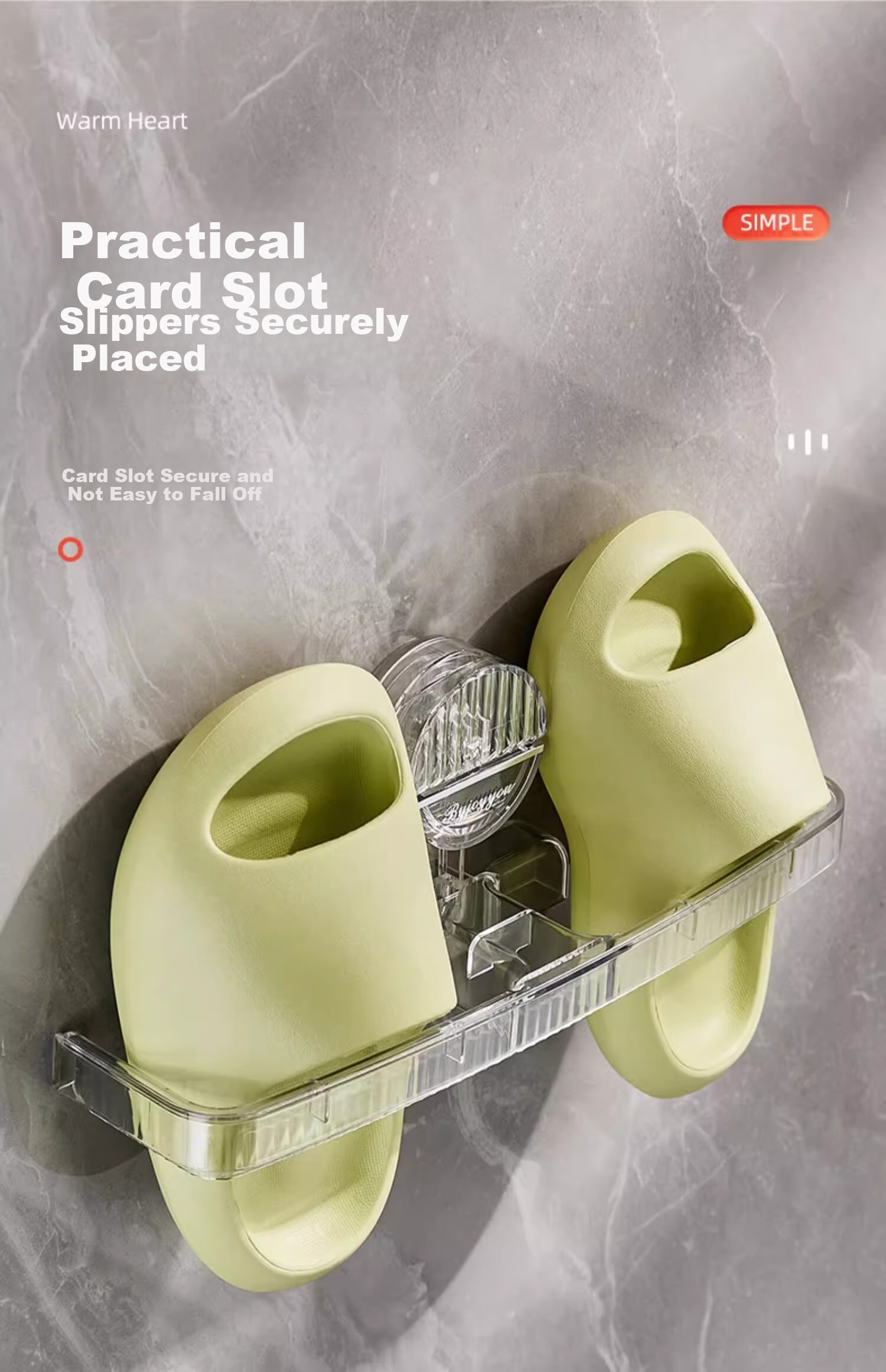 YOUQIN Suction Cup Bathroom Slipper Rack, No Drilling Required, Toilet Shoe Storage Organizer, Wall-Mounted Draining Shelf 13