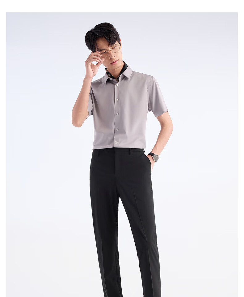 JOEONE Men's Pants, Dress Pants [Wrinkle-Resistant, Color-Fast, Stress-Free Dress Pants], Spring And Summer Business Casual Pants for Men, Size 35 21