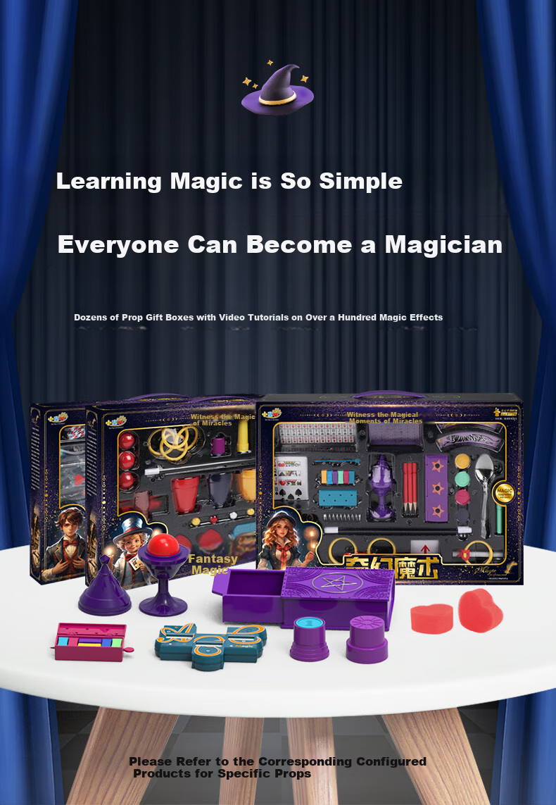 Kakabeier Children's Magic Tricks Toy for Boys And Girls Aged 3-10, Creative Magic Box, Magician Performance, Student Birthday Gift 4