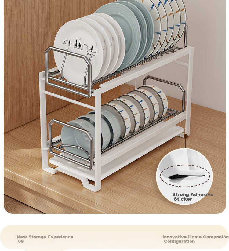 Shengxitao Stainless Steel Bowl And Plate Rack, Pull-Out Kitchen Dish Storage Shelf, Cabinet Draining Rack, Dish Organizer 10
