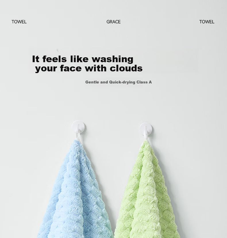 Grace Class A Towels, Children's Towels 3-Pack, Face Washing Home Use Soft Absorbent Adult Children Baby Face Towel 1