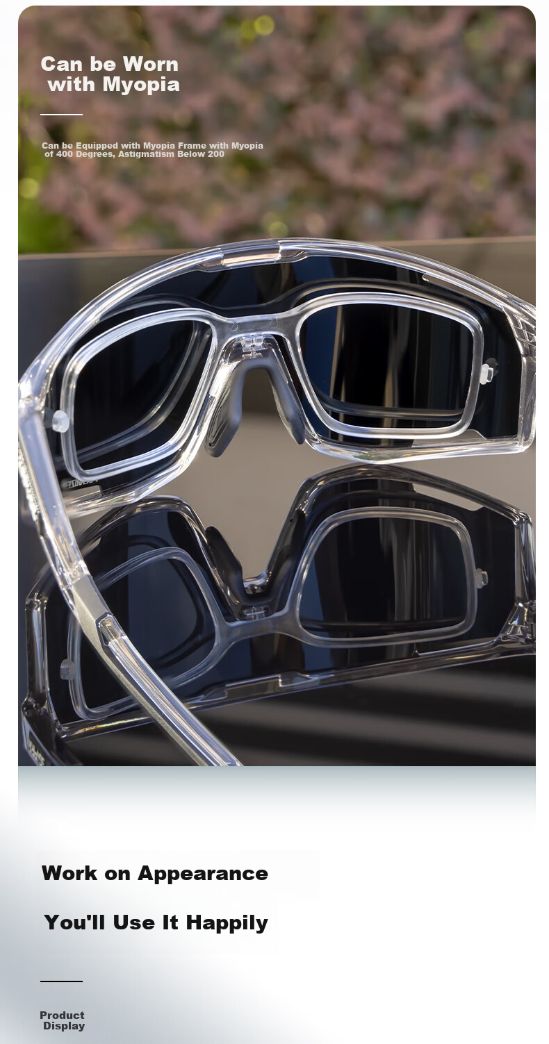 KAPVOE Anti-Fog Cycling Glasses, Day And Night Use, Photochromic, for Road Bikes, Professional Windproof Goggles, Sports Glasses for Men And Wome 14