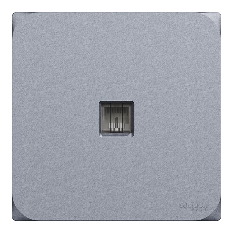 Schneider Single-Port Category 6 Computer Socket, 86-Type Network Cable Information Socket Panel, Huan Yue Series, Charming Gray Color