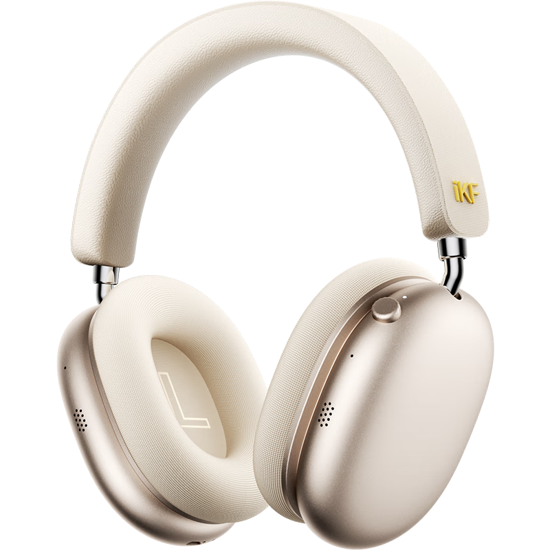 IKF Mars HiFi [Bi-Axial Bidirectional Four-Disc] Over-Ear Noise-Cancelling Bluetooth Headphones Wired And Wireless Dual Gold Standard Sound Quality Compatible with Apple Huawei Xiaomi Starlight White