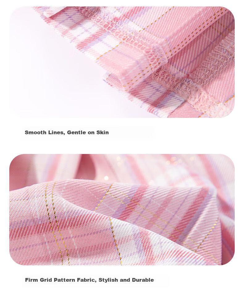 Baleno Girls' Skirt Autumn 2025, Stylish JK Plaid Short Skirt for Girls, Children's Autumn Outfit, Preppy Style A-Line Pleated Skirt 13
