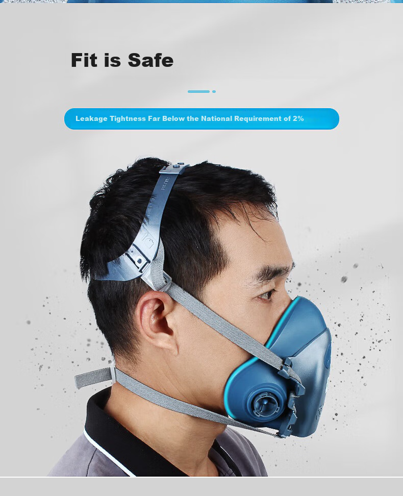 Leyoubaiyi Gas Mask, Silicone Protective Face Shield 6502, Resistant to Chlorine/hydrogen Chloride And Other Inorganic Gases, for Pharmaceutical Printing Industry, Firefighting Mask with B1 Filter Cartridge, Eight-Piece Set 10