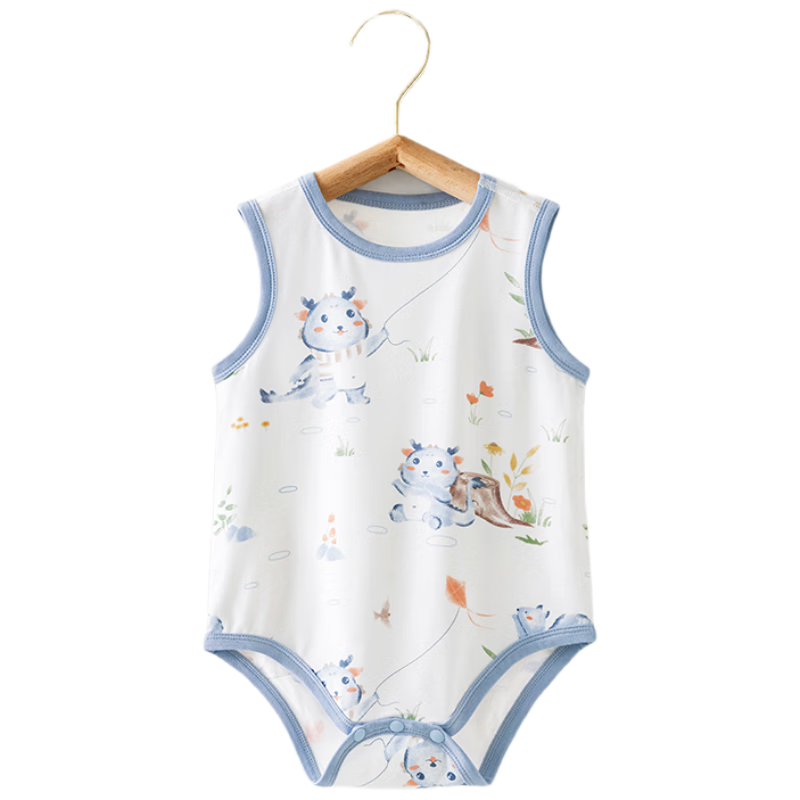 Beitaisi Baby Clothes, Summer Thin Onesie, Newborn Infant Yokesi Sleeveless Vest Bodysuit Romper