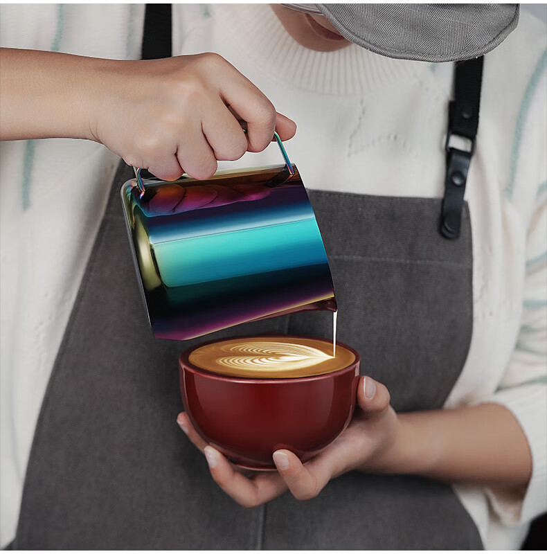 MHW-3BOMBER High-Performance GT Latte Art Machine, Professional Barista Italian Milk Foam Art Cup, Innovative U-Shaped Spout 17
