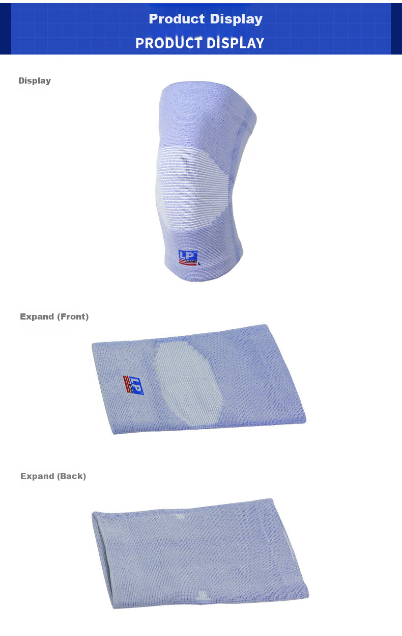 LP 961 Knitted Knee Pads, Breathable And Comfortable, Outdoor Sports Running Knee Joint Protection, Cold-Proof And Heat-Retaining Gear, Two-Piece Set, XL Size 9