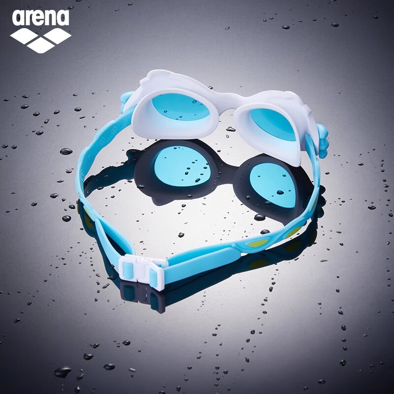 Arena Children's Swimming Goggles, Cute Cartoon Amusement Park Cat Design, High-Definition Anti-Fog Non-Coated Sports Leisure Swimming Goggles