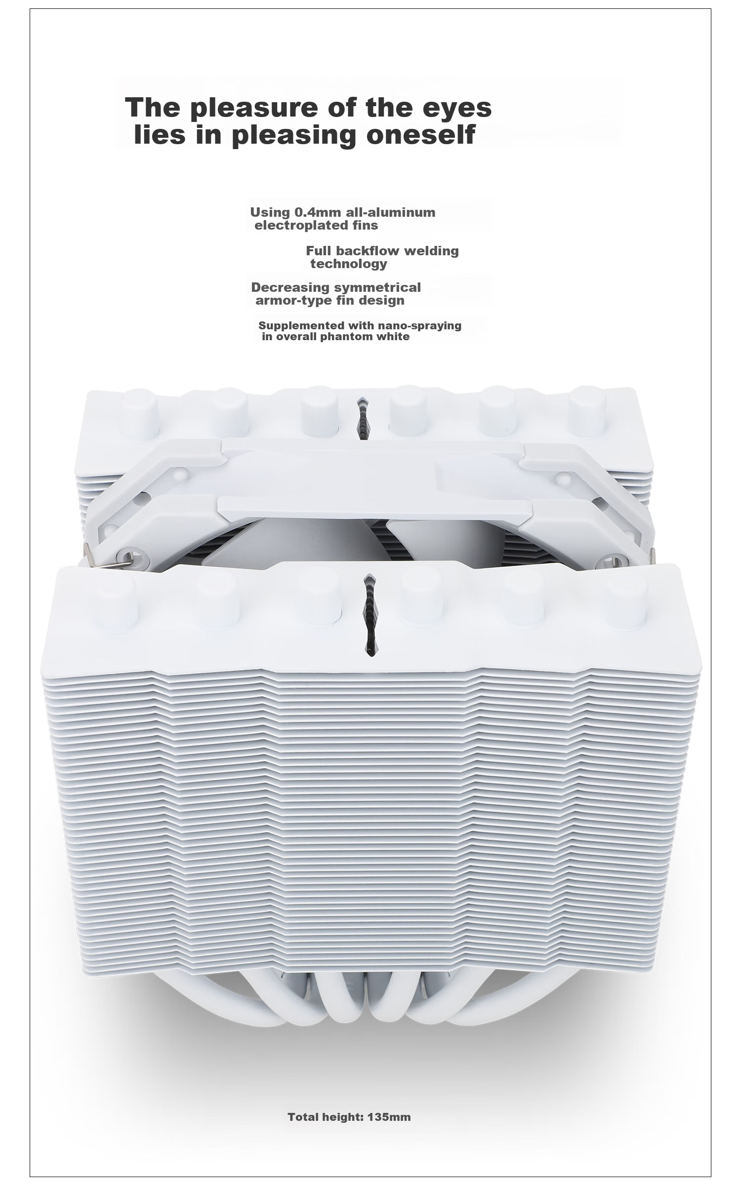 Thermalright Silver Soul 135 WHITE CPU Air Cooler with 135 Height, 6 Heat Pipes, Dual Tower Design, Fully Electroplated, And Soldered Connections SS135 WHITE 3