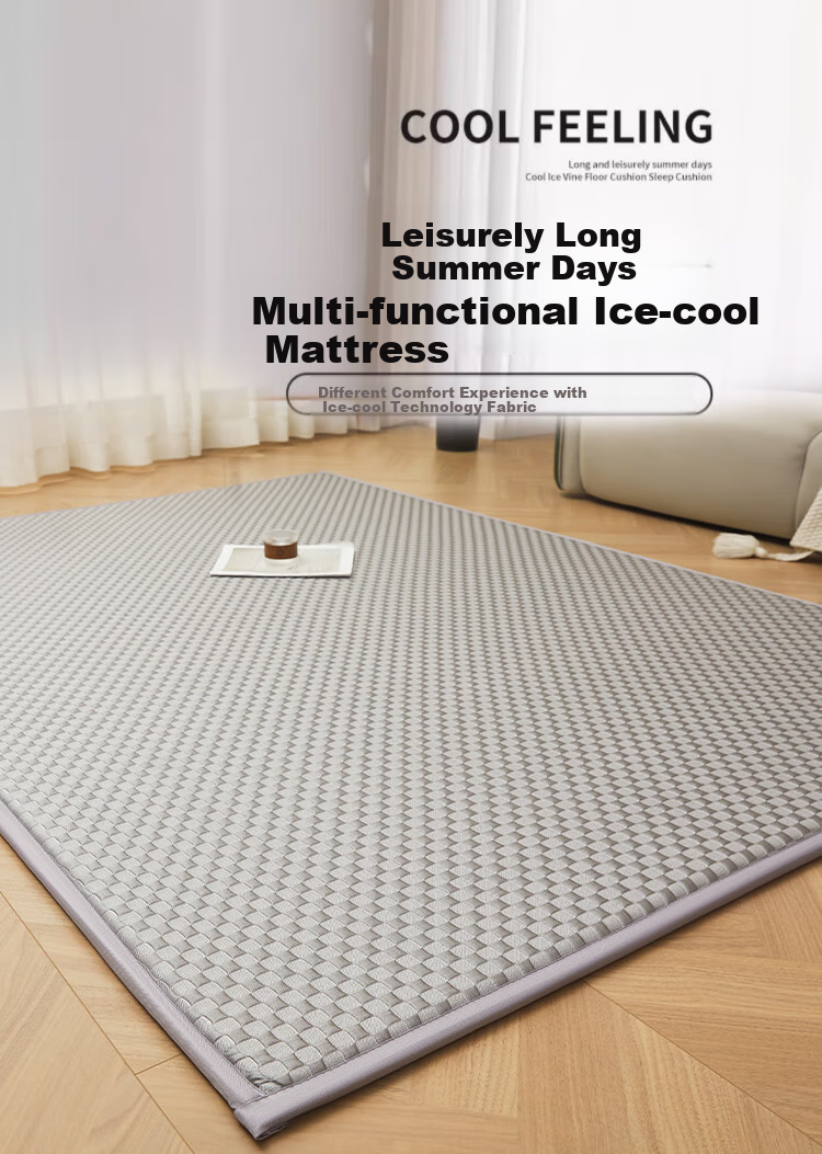 Wuyinliangpin Foldable Tatami Mat, Cooling Bean Bag Floor Pad Cover, Bedding for Sleeping on The Floor, 1.8x2 Meters, Coffee Color 1