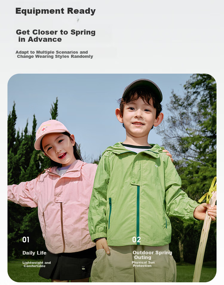 BALABALA Children's Clothing, Boys And Girls Outerwear, New Spring Outdoor Jacket, Simple And Fashionable, 208125105213 3