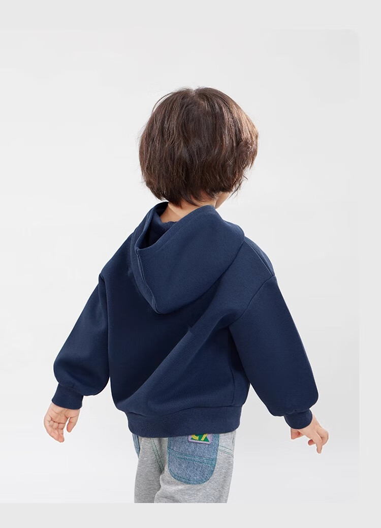 Ciciibear Boys Fleece Hoodie 2024 New Baby Hooded Autumn Winter Thickened Loose Base Shirt Trendy 14