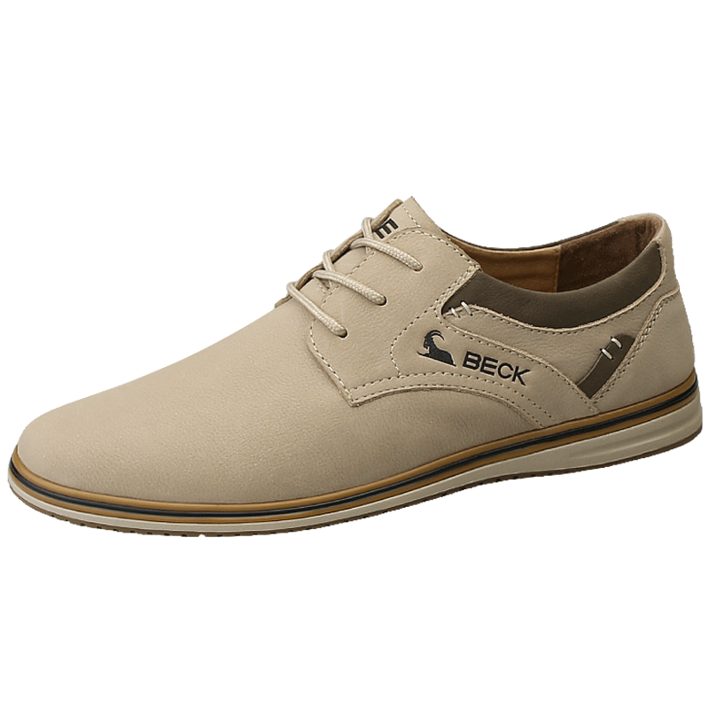 Gongyang Casual Leather Shoes for Men, Spring And Summer Men's Shoes, Business Casual Shoes, Commuter Work Shoes, Sand Color, Size 41