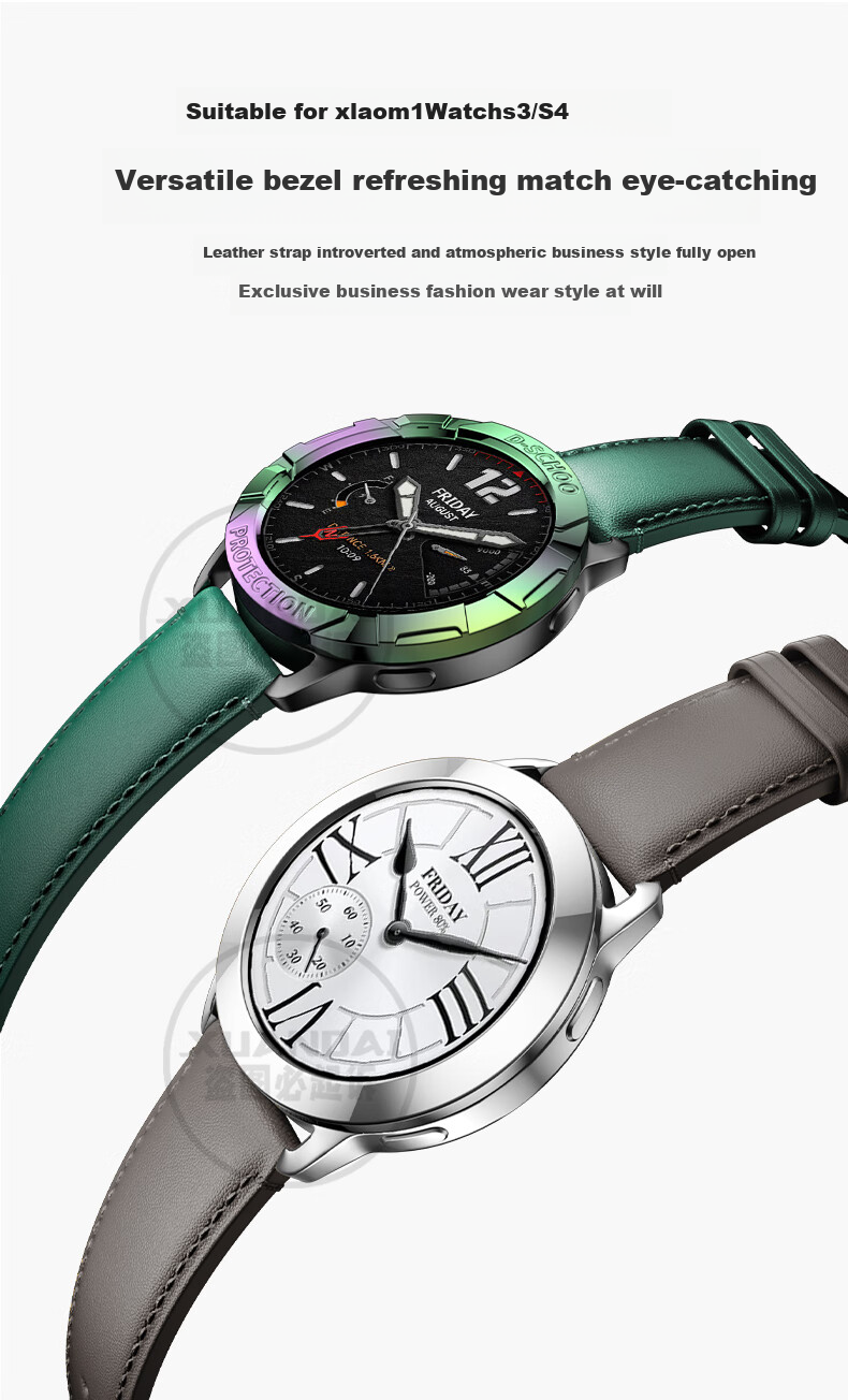 CHENSONG Compatible with Xiaomi Watch S3 Metal Band, Xiaomi S4 47mm Watch Strap, Smart Sports Watch Accessories, Watch Band And Case Set 6
