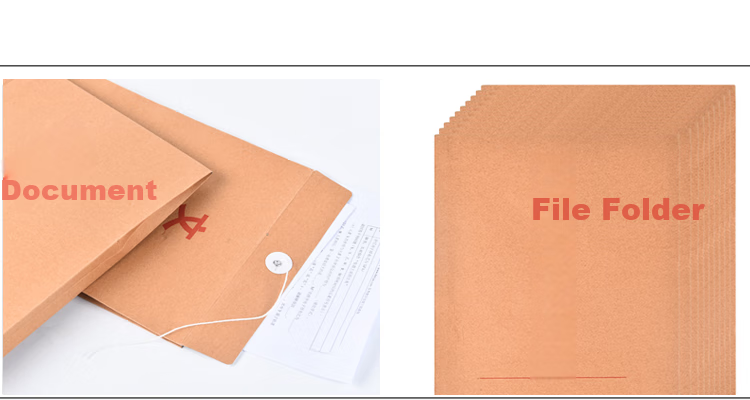 DiLe Thick Horizontal Kraft Paper File Folders, Customized Bid Document Envelopes, Contract And Document Folders, Pack of 10, Office Supplies, 1447 9