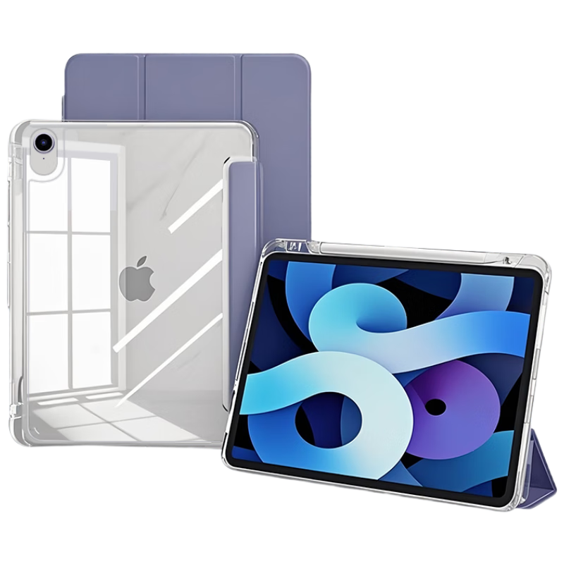 JPLAYER Huawei MatePad SE 11-inch Case 2024 Model Tri-fold Stand Smart Sleep Full Coverage Shockproof TPU Lavender Cover