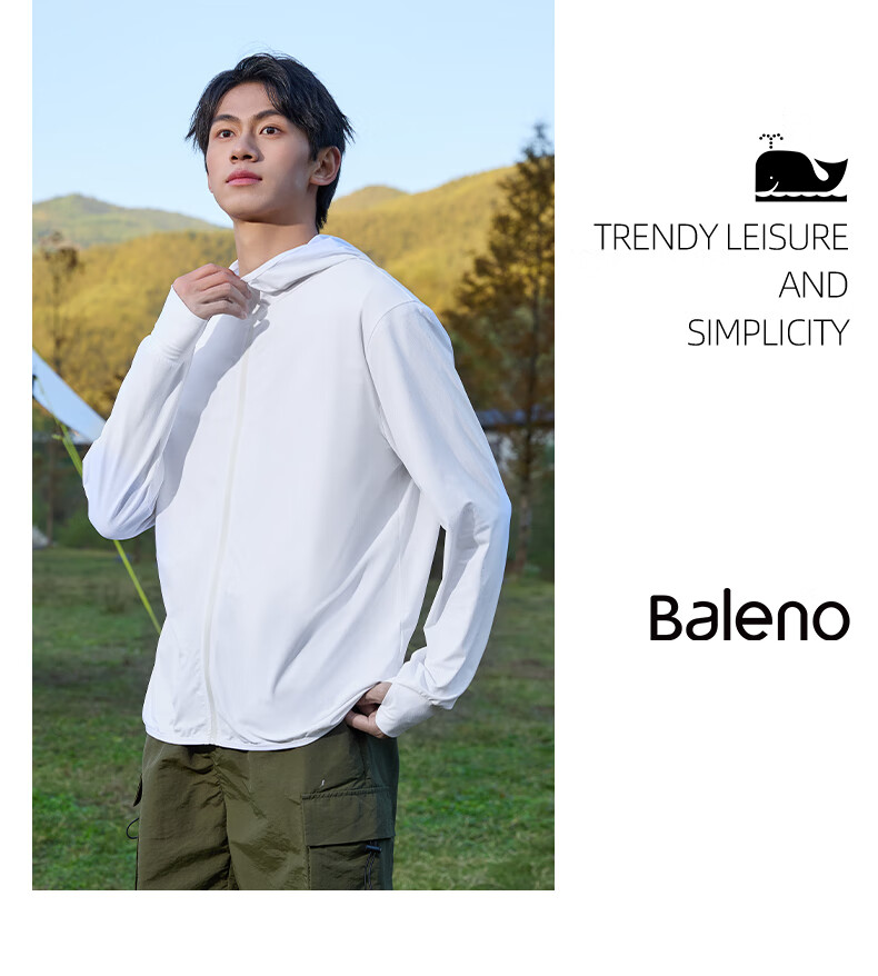 Baleno Sun Protection Jacket for Men And Women, Summer UPF50+ Lightweight Ice Silk Breathable Quick-Dry Hooded Coat, Commuter Long-Sleeve Jacket 17