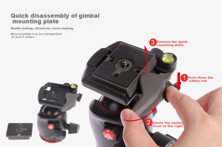 Manfrotto XPRO Ball Head Portable Stabilized DSLR Mirrorless Camera Photography And Videography Head, Weight Capacity 15kg, MHXPRO-BHQ2 8