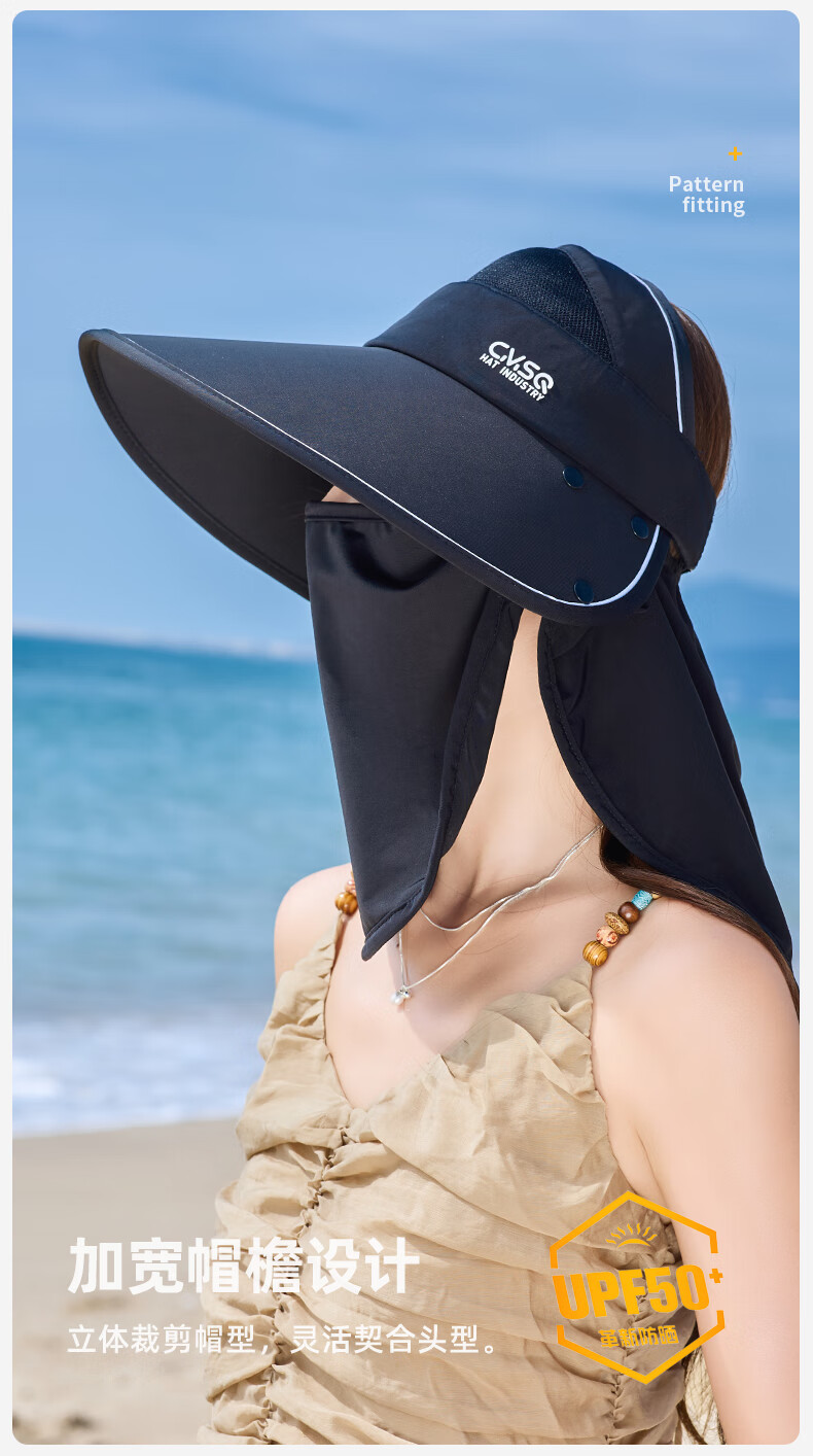 GRGN Sun Protection Hat for Women with Wide Brim, Sun Hat, Fisherman Hat, Outdoor UV Protection Face Shield Hat for Wome 2