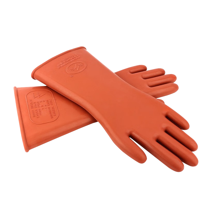 Shuang'an Insulation Gloves, 12KV Flat Plate High-Voltage Resistant Anti-Electric Shock Gloves, Natural Rubber, Hand-Shaped Design for Live Work, Circuit Maintenance And Power Distribution Room Protective Gear, 1 Pair