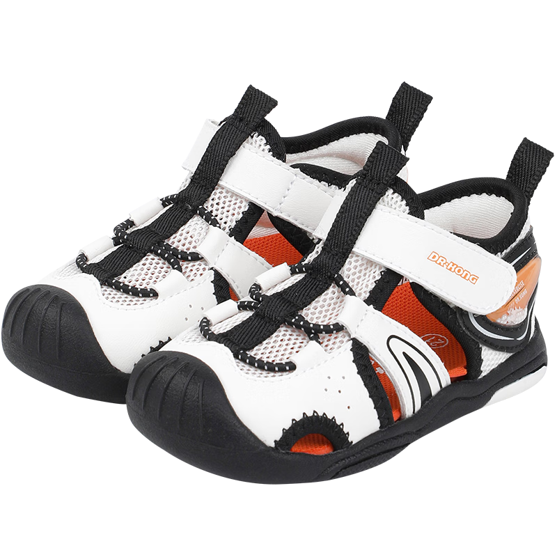 DR·KONG Toddler Walking Shoes Summer Breathable Closed-Toe Infant Sandals 2S13A2002BM Beige/Black Size 21