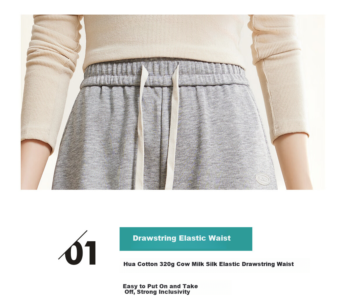 Halo Queen Women's Casual Pants, Spring And Autumn Side Striped Contrasting Color, Drawstring Elastic Waist, Summer Loose-Fitting Sweatpants, New Product H143R1011 14